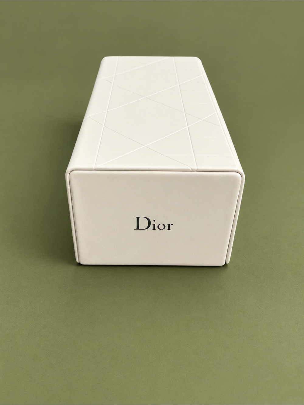 Dior White Presentation Gift Box Geometric Embossed Design Luxury Storage Box